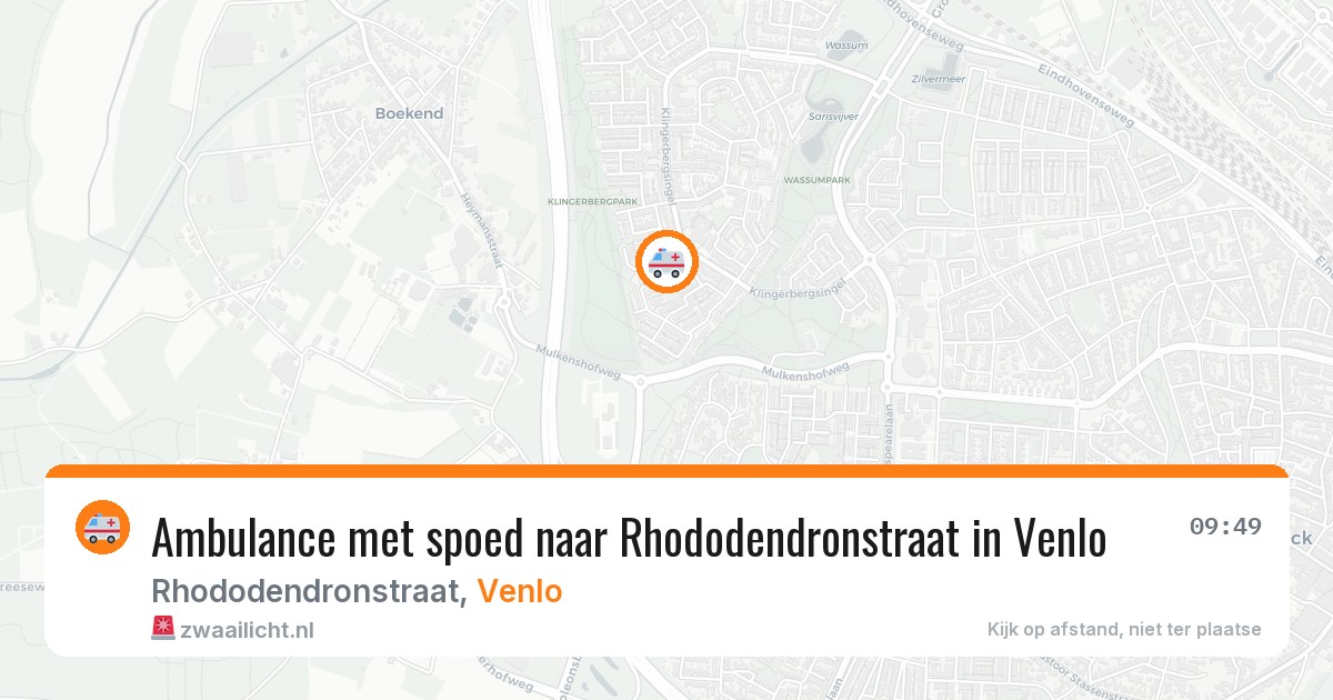 Ambulance met spoed naar Rhododendronstraat in Venlo — 2 aug 2026