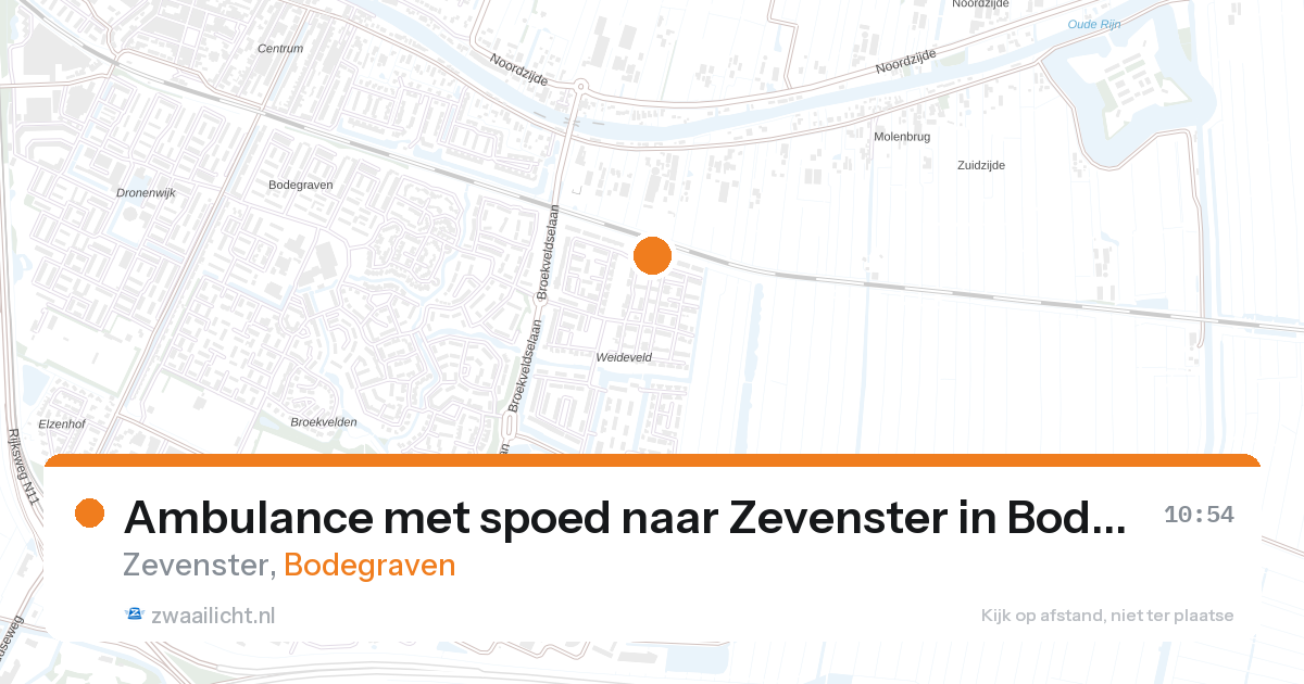 Ambulance met spoed naar Zevenster in Bodegraven — 8 apr 2026