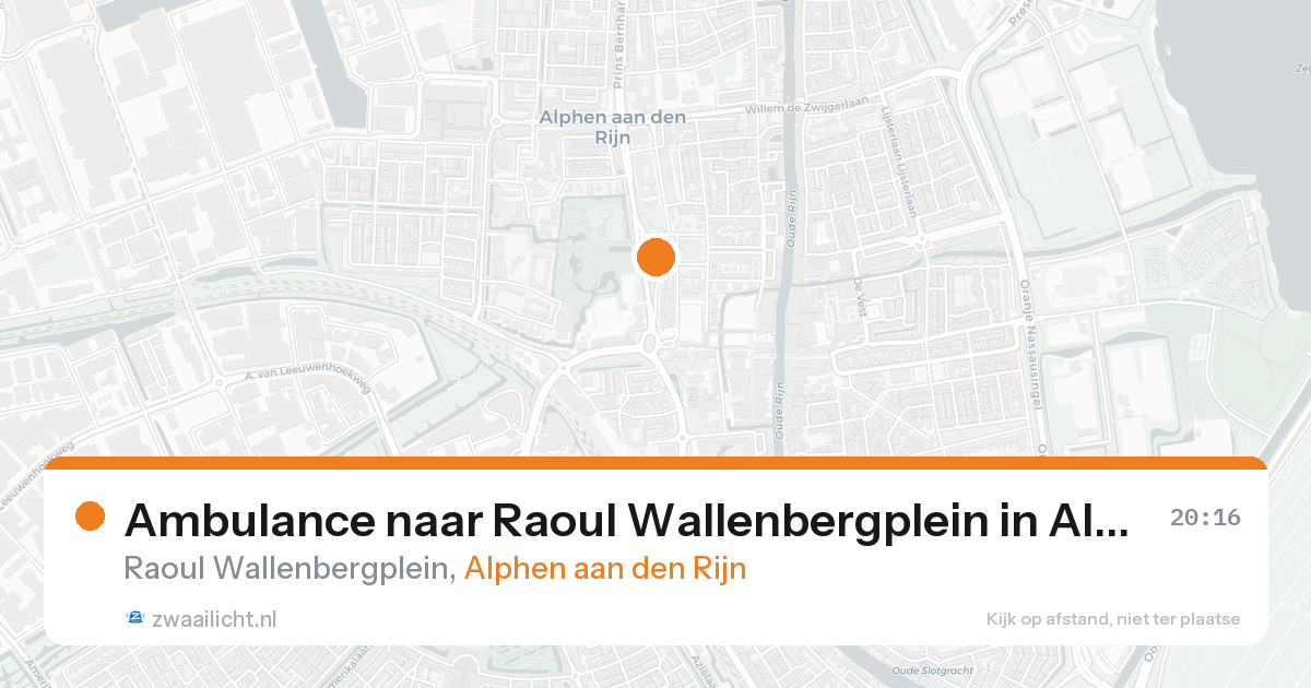 Ambulance naar Raoul Wallenbergplein in Alphen aan den Rijn — 23 aug 2026