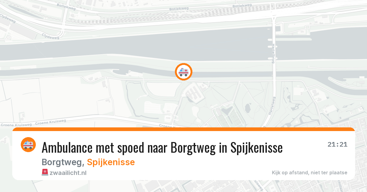 Ambulance met spoed naar Borgtweg in Spijkenisse — 11 aug 2026