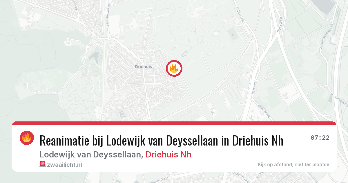 Reanimatie bij Lodewijk van Deyssellaan in Driehuis Nh — 25 feb 2026