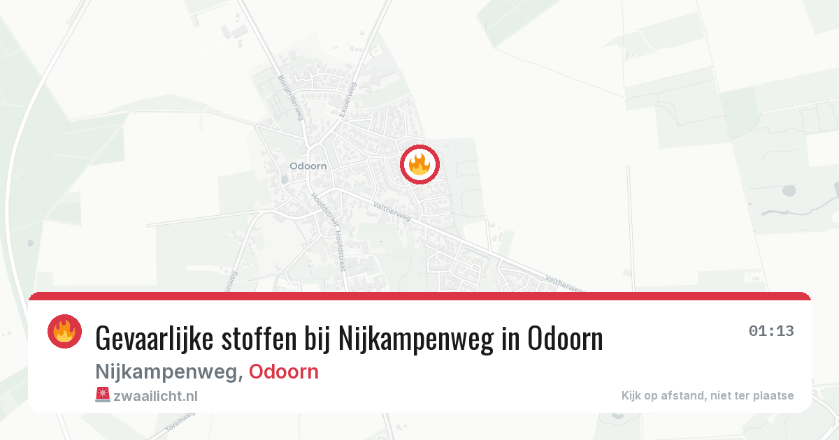 Gevaarlijke stoffen bij Nijkampenweg in Odoorn — 19 jun 2026