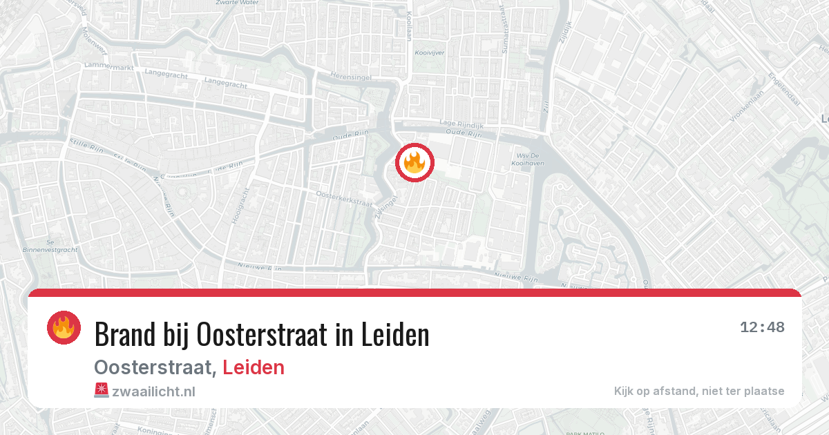 Brand bij Oosterstraat in Leiden — 29 mei 2026