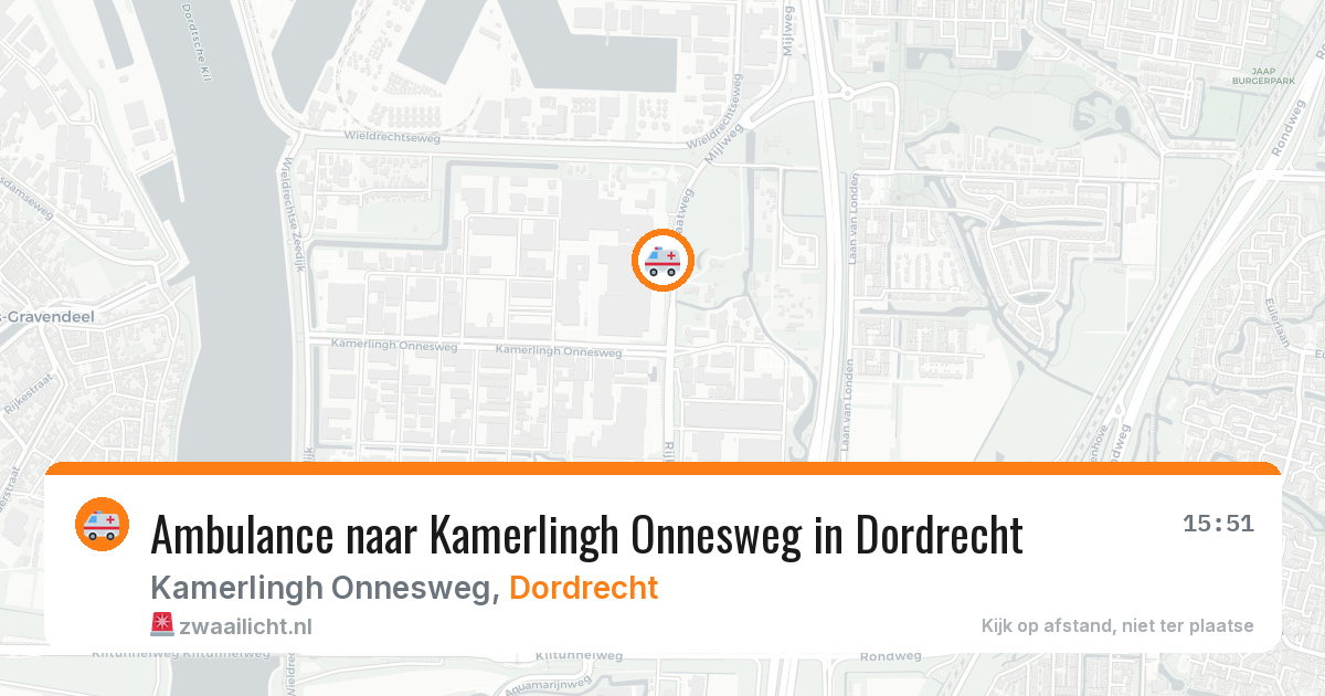Ambulance naar Kamerlingh Onnesweg in Dordrecht — 30 jun 2026