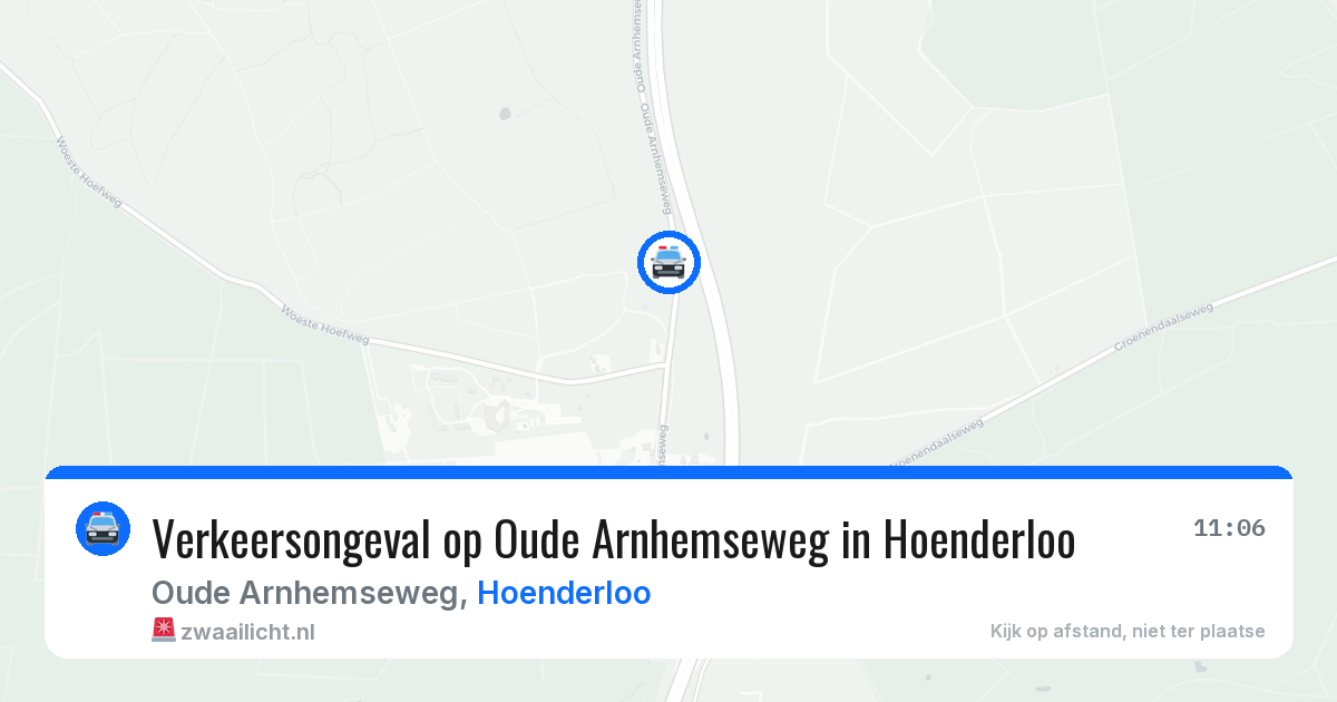 Verkeersongeval op Oude Arnhemseweg in Hoenderloo — 26 mei 2026