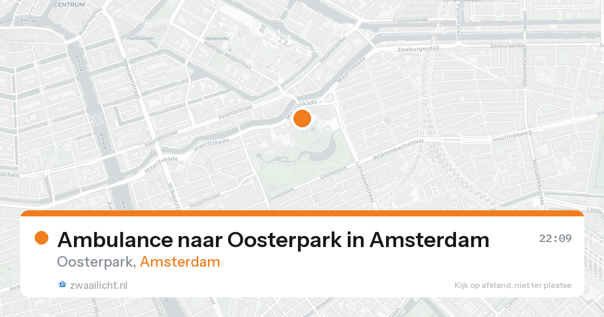 Ambulance naar Oosterpark in Amsterdam — 21 jul 2026