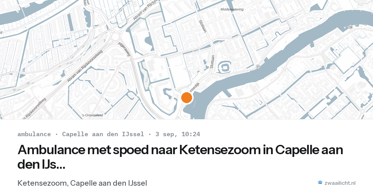 Ambulance met spoed naar Ketensezoom in Capelle aan den IJssel — 3 sep 2026