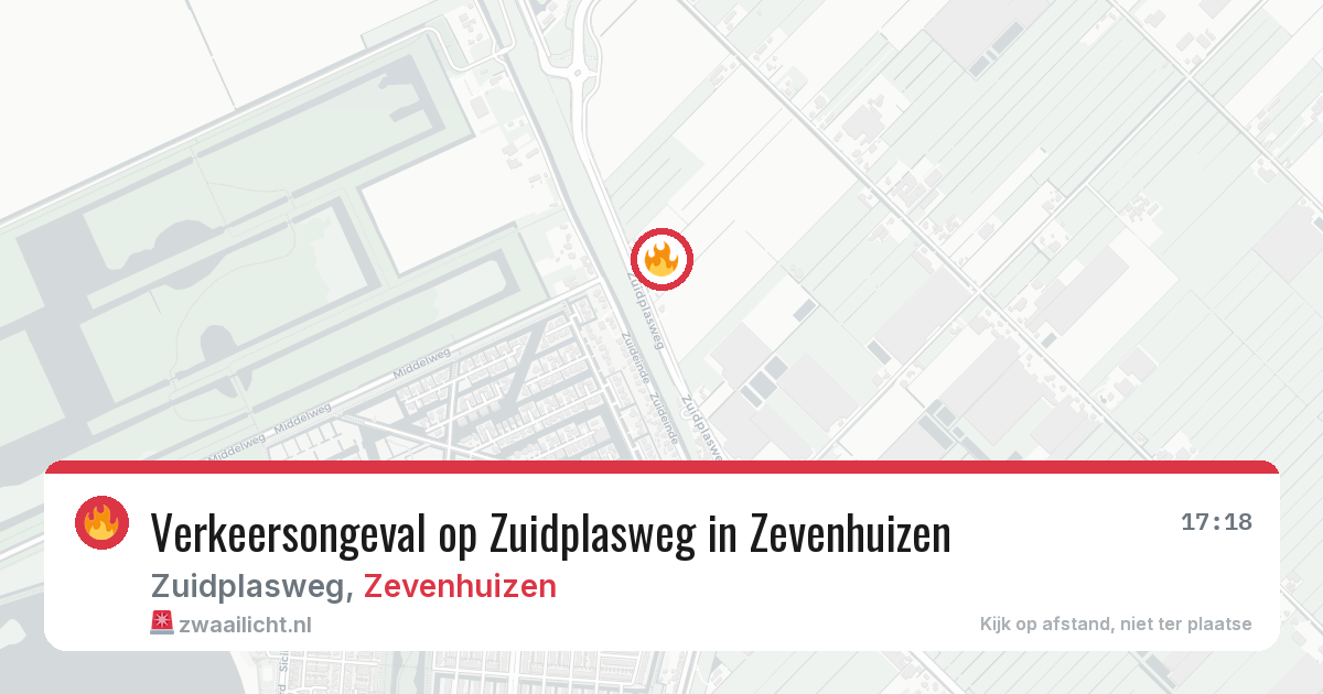Verkeersongeval op Zuidplasweg in Zevenhuizen — 2 jul 2026