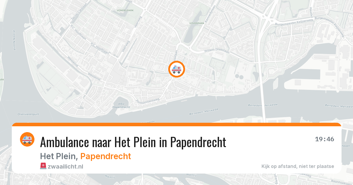 Ambulance naar Het Plein in Papendrecht — 3 jul 2026