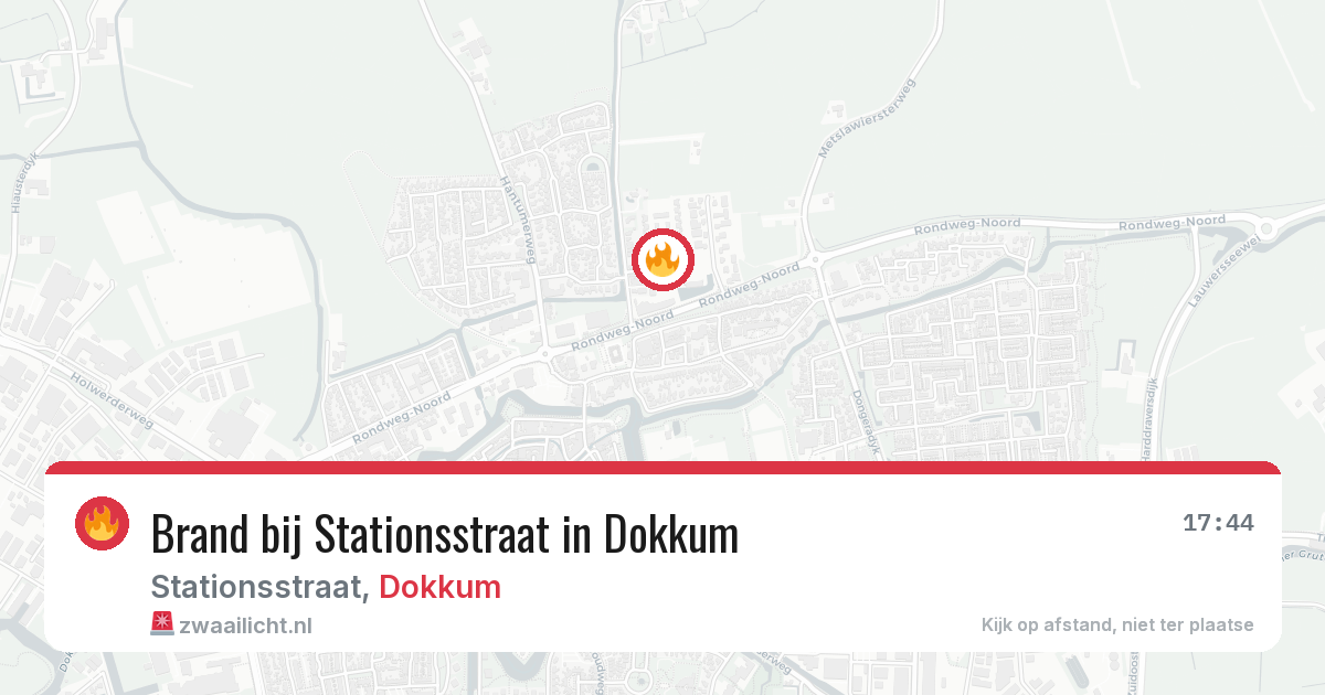 Brand bij Stationsstraat in Dokkum — 26 mrt 2026