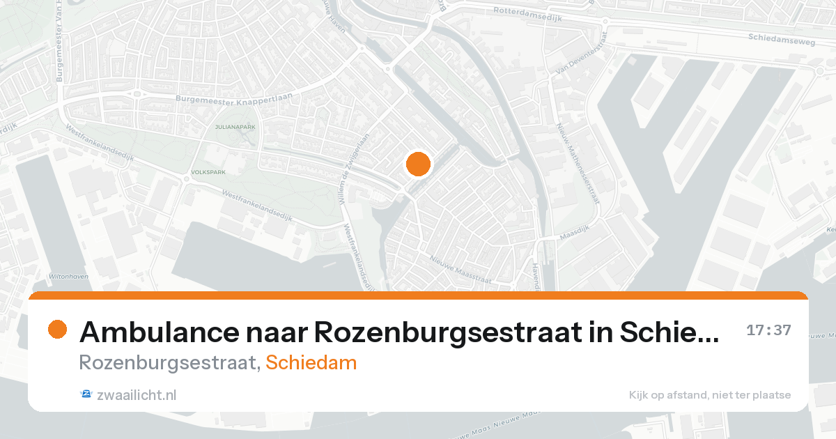 Ambulance naar Rozenburgsestraat in Schiedam — 22 aug 2026