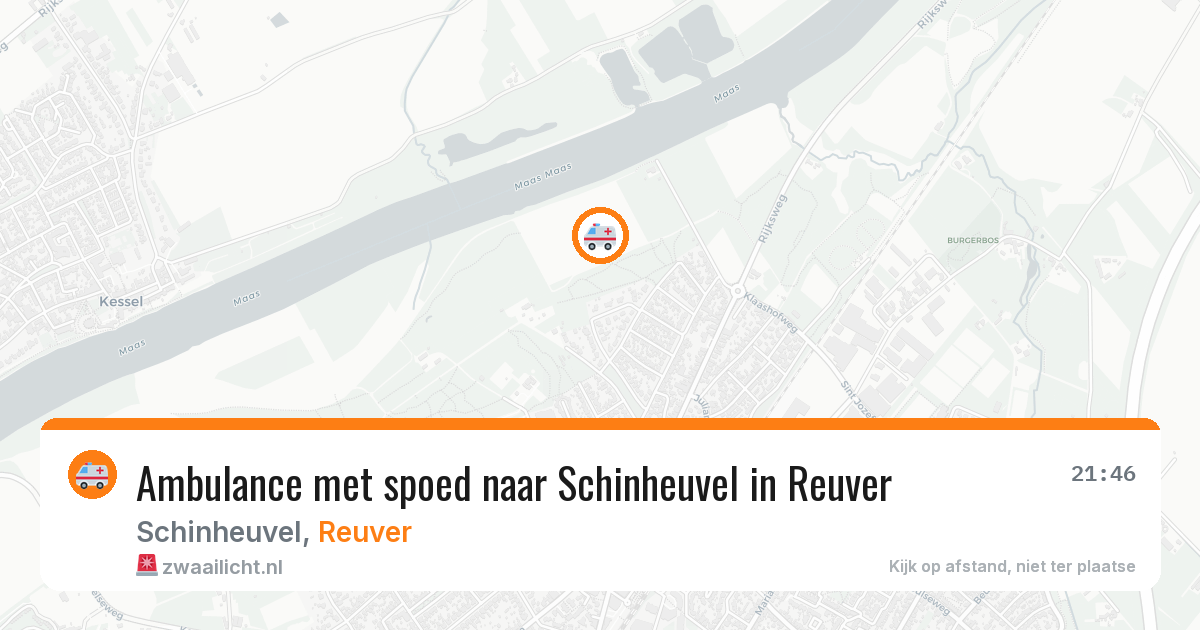 Ambulance met spoed naar Schinheuvel in Reuver — 24 mei 2026