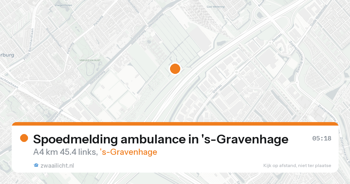 Spoedmelding ambulance in 's-Gravenhage — 25 aug 2026