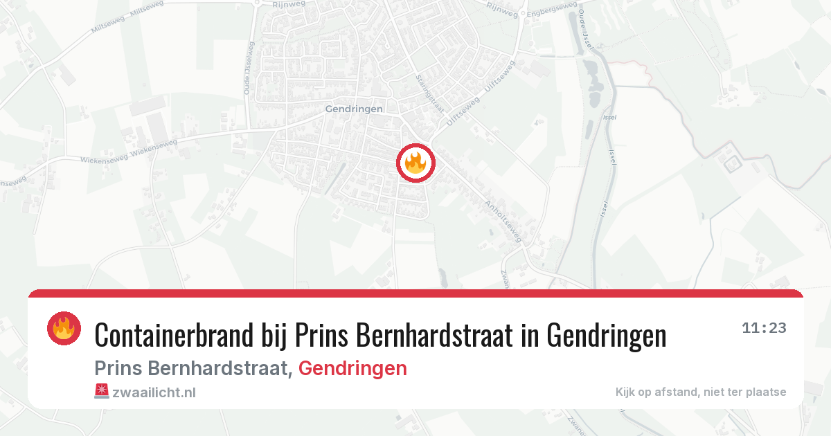 Containerbrand bij Prins Bernhardstraat in Gendringen — 20 apr 2026