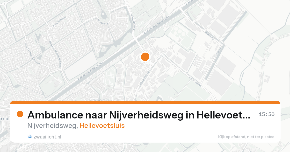 Ambulance naar Nijverheidsweg in Hellevoetsluis — 20 aug 2026