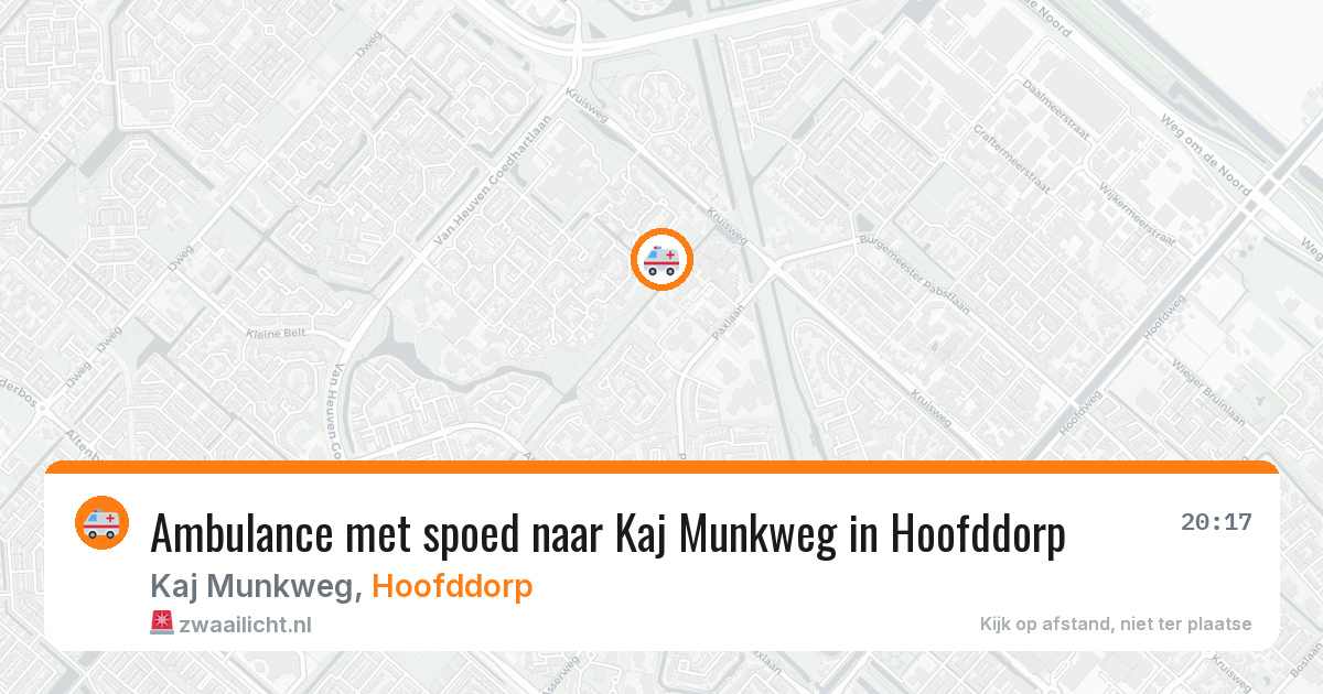 Ambulance met spoed naar Kaj Munkweg in Hoofddorp — 24 jan 2026