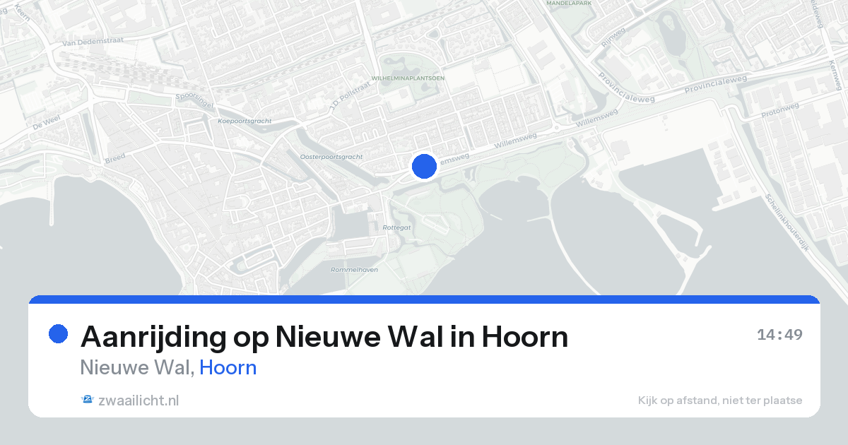 Aanrijding op Nieuwe Wal in Hoorn — 25 aug 2026