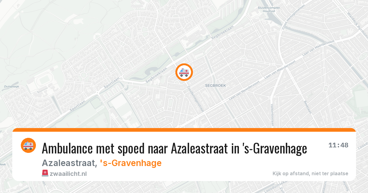 Ambulance met spoed naar Azaleastraat in 's-Gravenhage — 2 aug 2026
