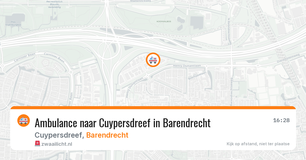 Ambulance naar Cuypersdreef in Barendrecht — 15 mei 2026