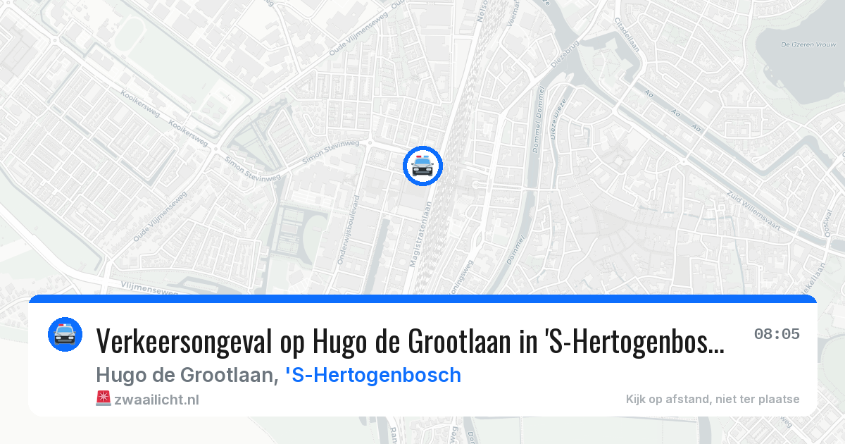 Verkeersongeval op Hugo de Grootlaan in 'S-Hertogenbosch — 6 jul 2026