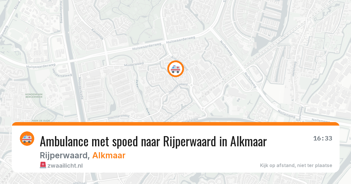 Ambulance met spoed naar Rijperwaard in Alkmaar — 27 mrt 2026