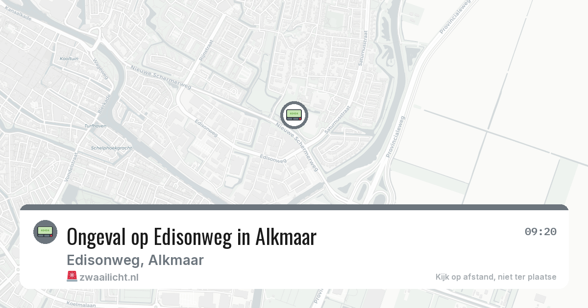 Ongeval op Edisonweg in Alkmaar — 3 mrt 2026