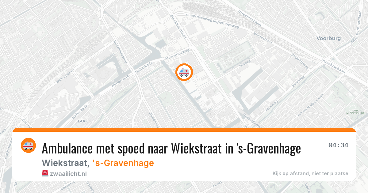 Ambulance met spoed naar Wiekstraat in 's-Gravenhage — 25 jun 2026