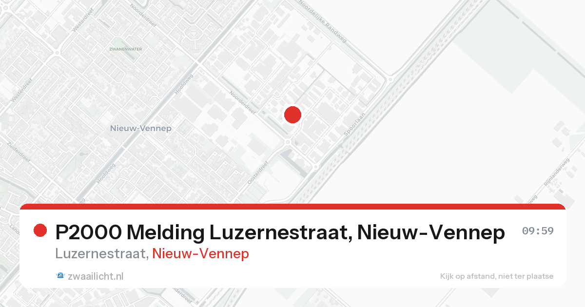 P2000 Melding Luzernestraat, Nieuw-Vennep — 18 mei 2026