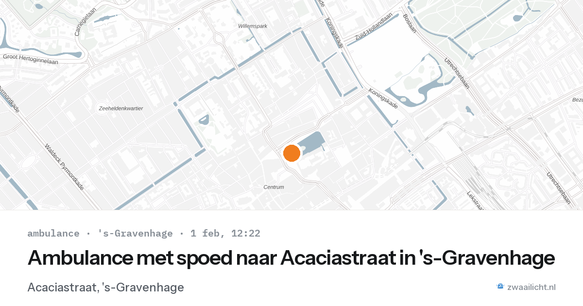 Ambulance met spoed naar Acaciastraat in 's-Gravenhage — 1 feb 2026