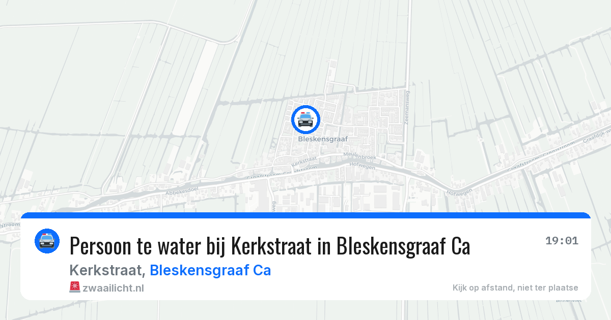 Persoon te water bij Kerkstraat in Bleskensgraaf Ca — 9 apr 2026