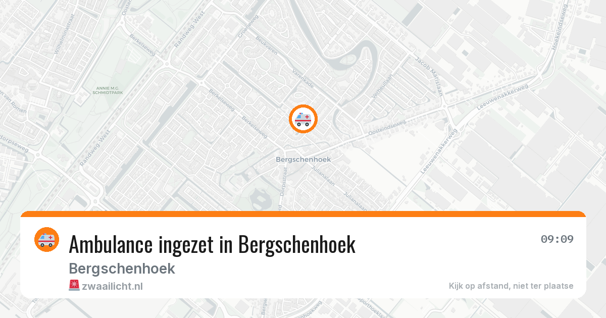 Ambulance ingezet in Bergschenhoek — 29 mei 2026