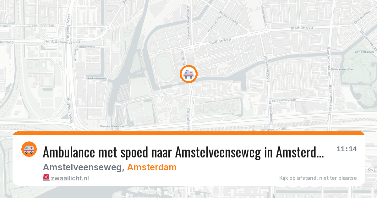 Ambulance met spoed naar Amstelveenseweg in Amsterdam — 12 aug 2026