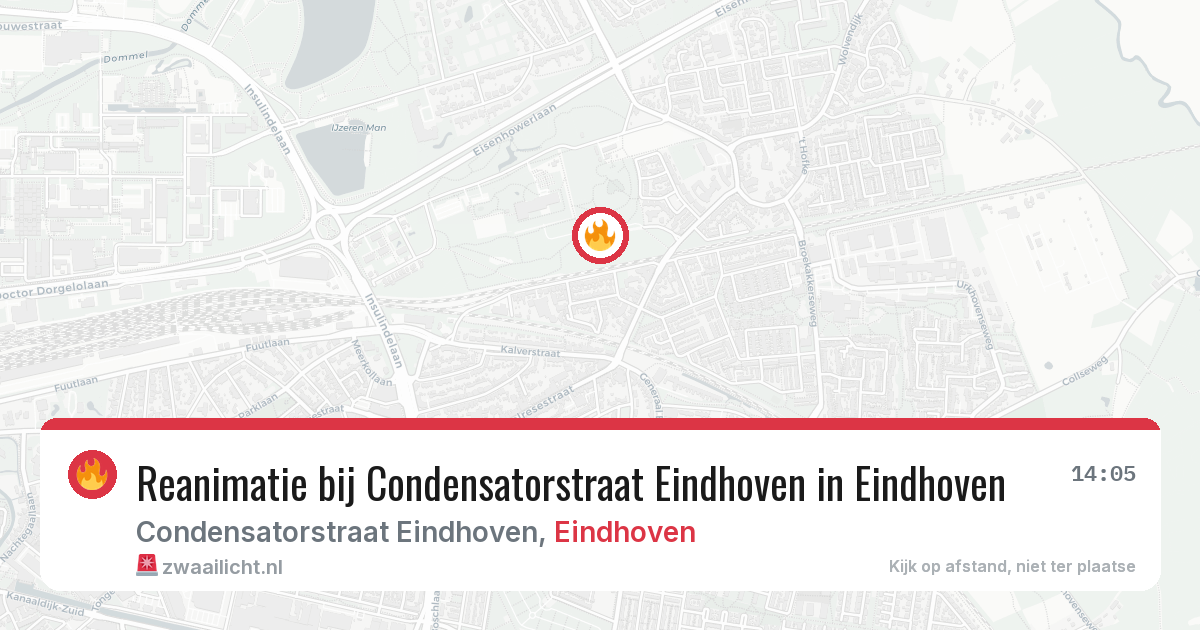 Reanimatie bij Condensatorstraat Eindhoven in Eindhoven — 18 jun 2026