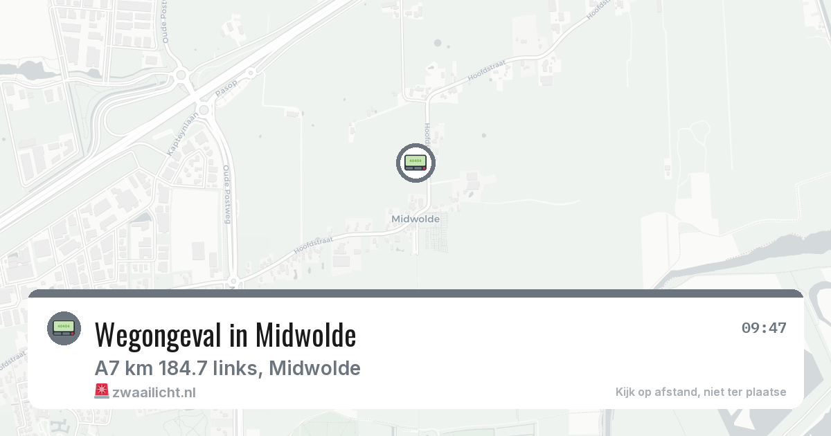 Wegongeval in Midwolde — 30 jan 2026