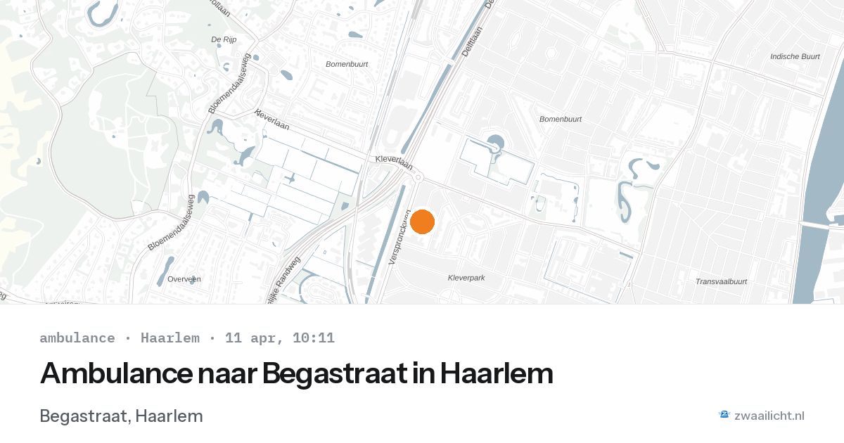Ambulance naar Begastraat in Haarlem — 11 apr 2026