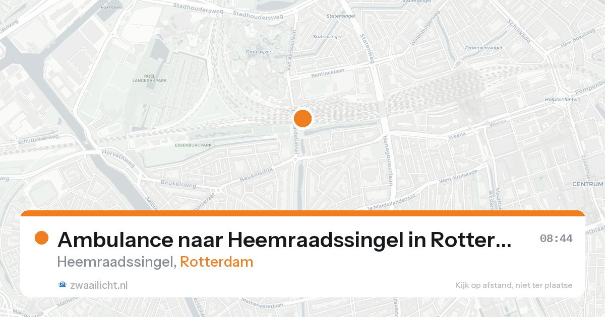Ambulance naar Heemraadssingel in Rotterdam — 31 mei 2026