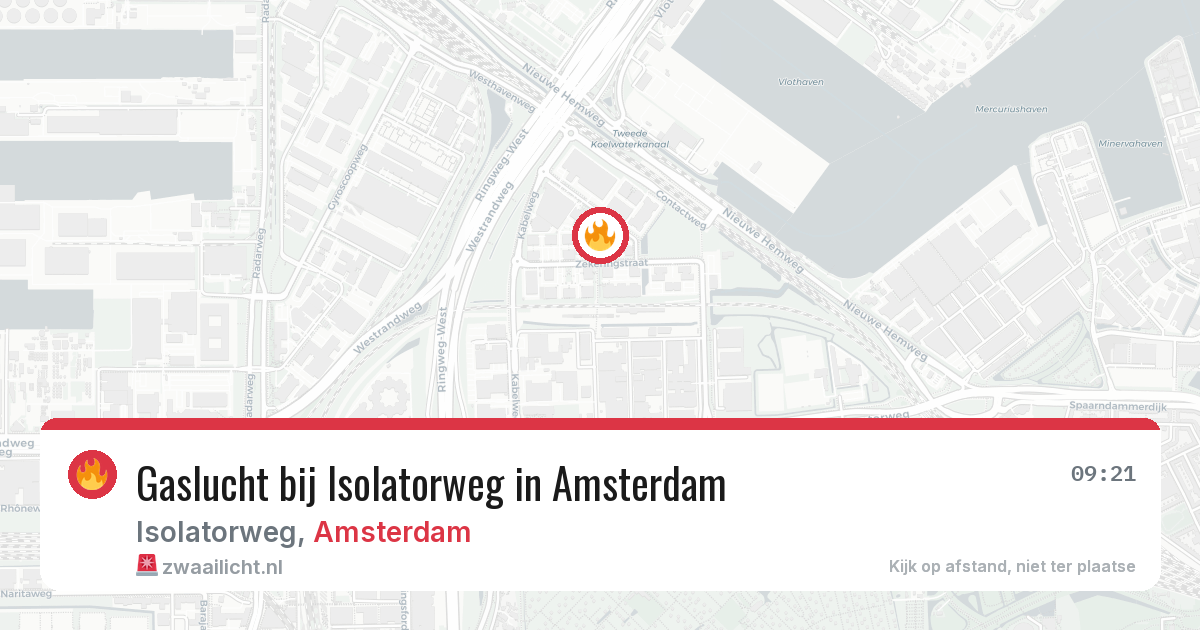Gaslucht bij Isolatorweg in Amsterdam — 15 mei 2026