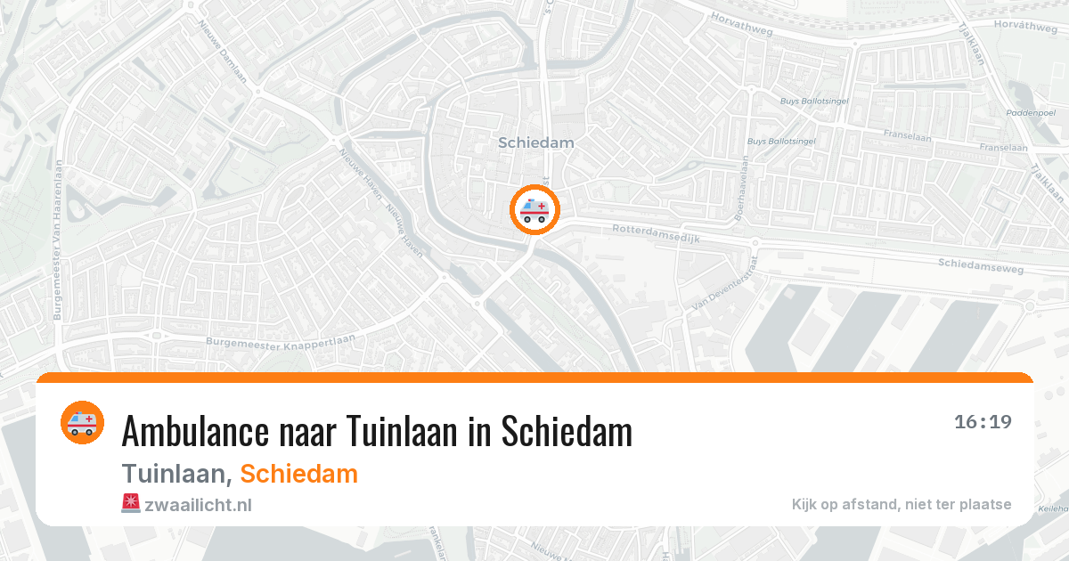Ambulance naar Tuinlaan in Schiedam — 17 jul 2026