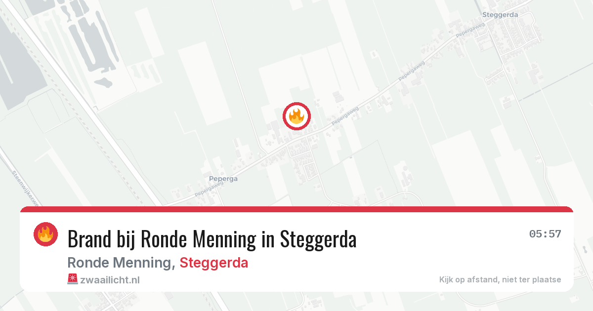 Brand bij Ronde Menning in Steggerda — 20 jun 2026