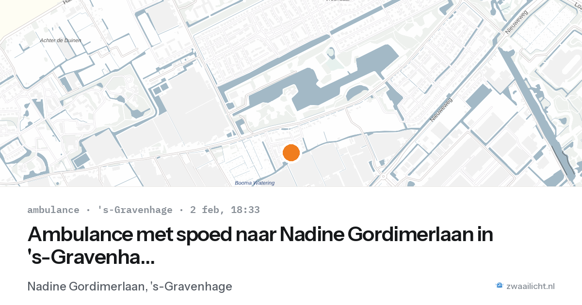 Ambulance met spoed naar Nadine Gordimerlaan in 's-Gravenhage — 2 feb 2026