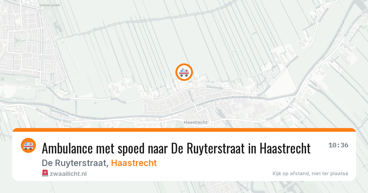 Ambulance met spoed naar De Ruyterstraat in Haastrecht — 7 apr 2026