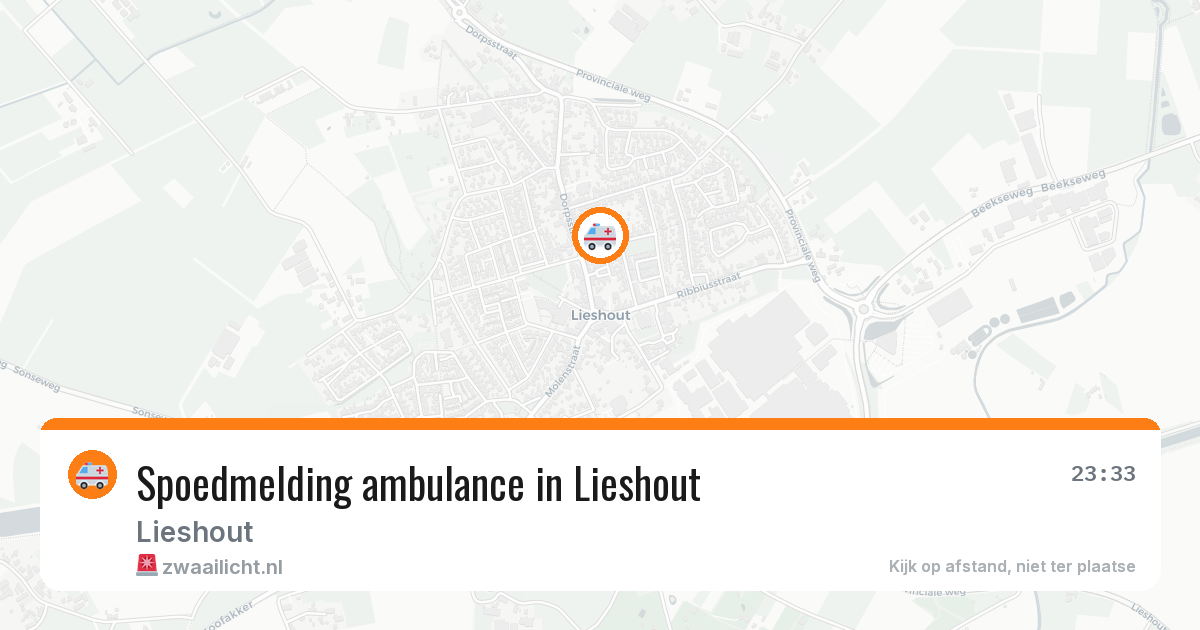 Spoedmelding ambulance in Lieshout — 5 jul 2026