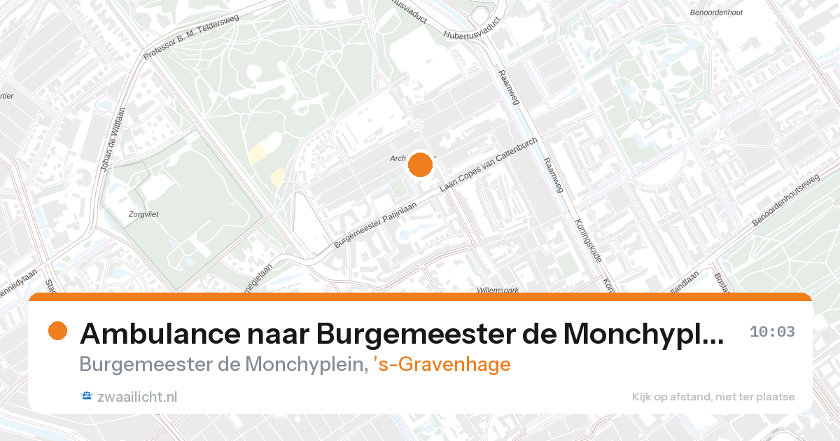 Ambulance naar Burgemeester de Monchyplein in 's-Gravenhage — 28 aug 2026