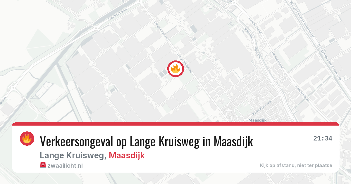 Verkeersongeval op Lange Kruisweg in Maasdijk — 12 jun 2026