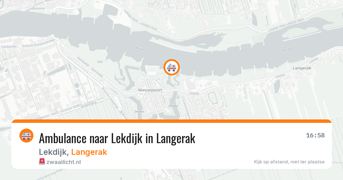 Ambulance naar Lekdijk in Langerak — 11 aug 2026