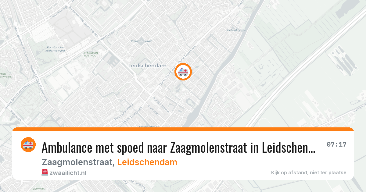 Ambulance met spoed naar Zaagmolenstraat in Leidschendam — 7 apr 2026
