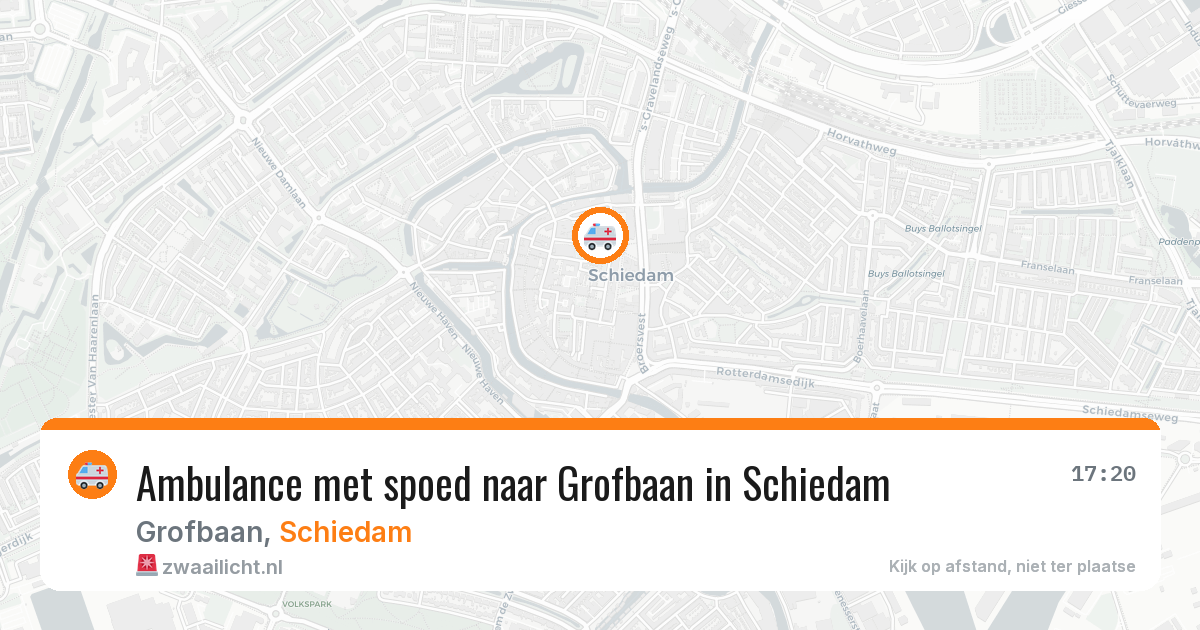Ambulance met spoed naar Grofbaan in Schiedam — 22 mrt 2026