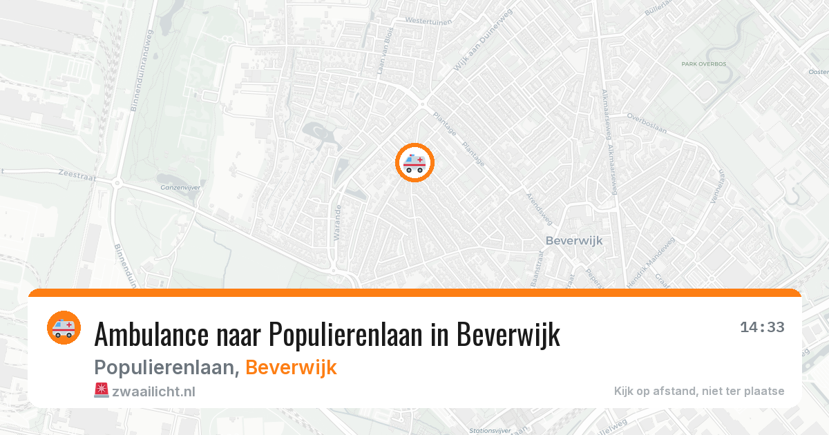 Ambulance naar Populierenlaan in Beverwijk — 13 aug 2026