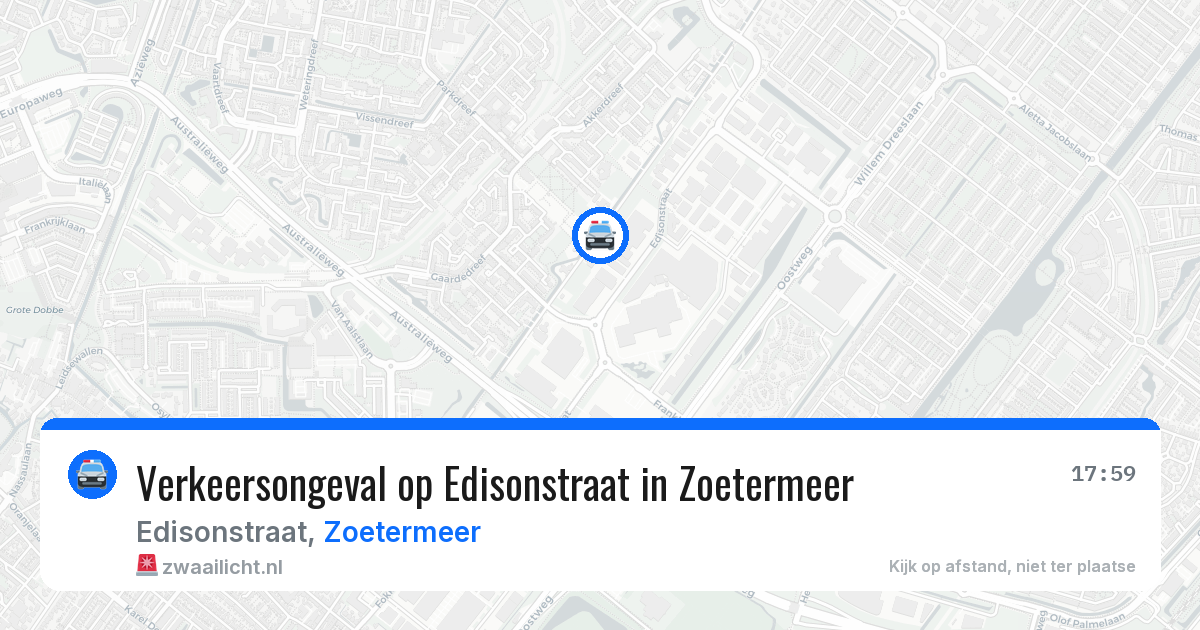 Verkeersongeval op Edisonstraat in Zoetermeer — 8 apr 2026