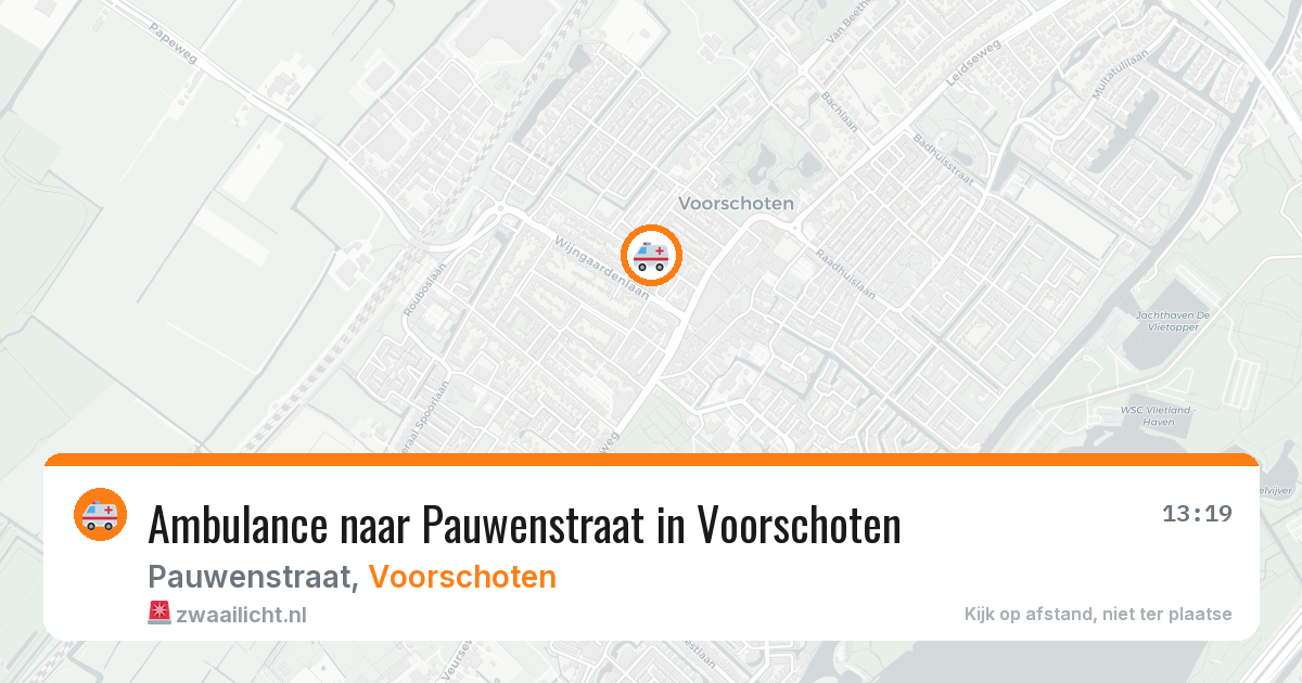 Ambulance naar Pauwenstraat in Voorschoten — 25 jul 2026